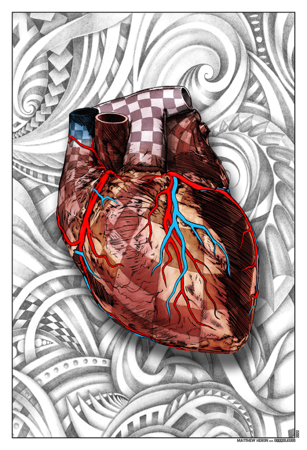 DOOODLEGOD 'Hearts Are for Games' Augmented Reality Animation Art Print - Image 2