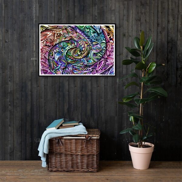 DOOODLEGOD 'Zen Color Swirl' - A Mesmerizing Augmented Reality Art Print