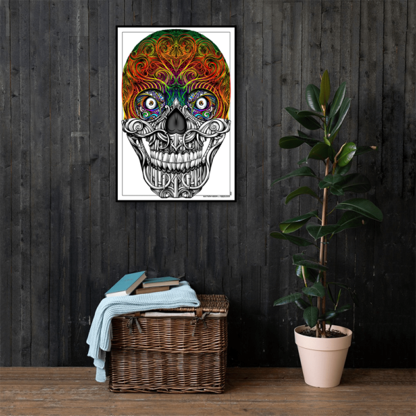 DOOODLEGOD 'DOOODLEGOD Skull' Augmented Reality Animation Art Print