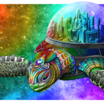 DOOODLEGOD 'Terrapin Space Station' Augmented Reality Animation Art Print - Image 2