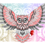DOOODLEGOD 'The Gifting Owl' Augmented Reality Animation Art Print - Image 2