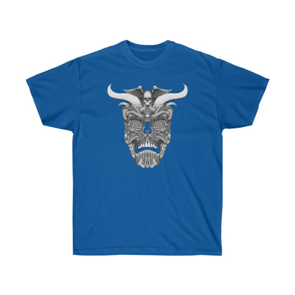 Trippy Horned Skull Unisex Ultra Cotton Tee - Image 10