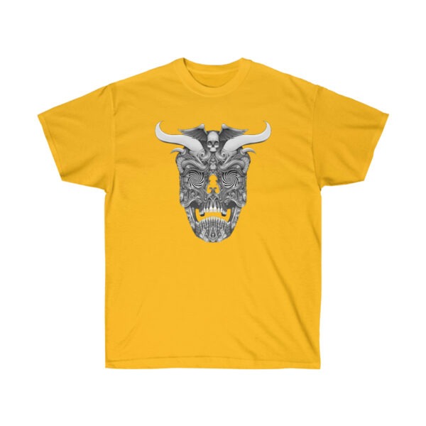 Trippy Horned Skull Unisex Ultra Cotton Tee - Image 4