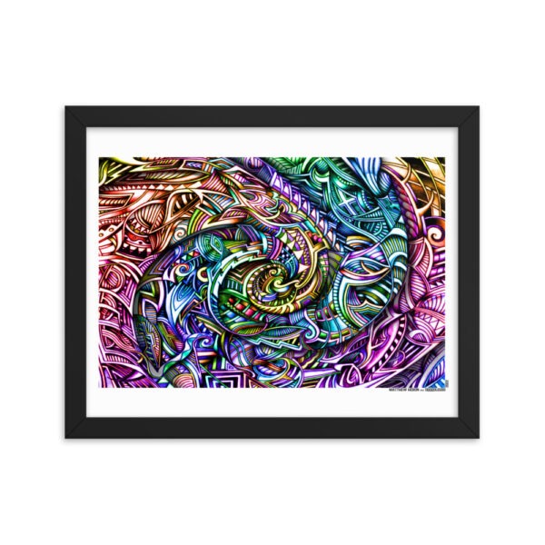 Zen Color Swirl Framed poster