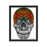 DOOODLEGOD Skull Framed poster