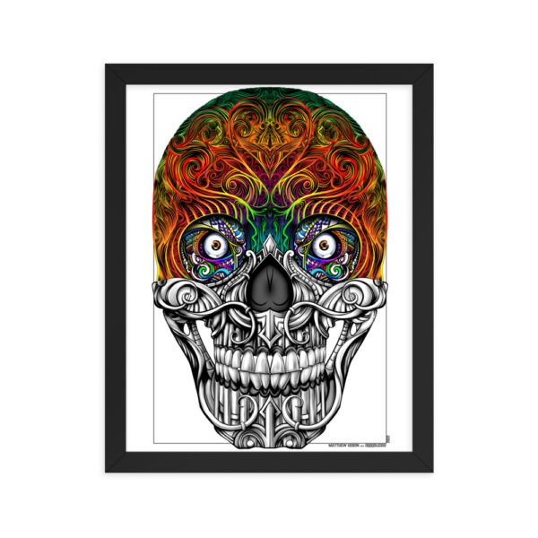 DOOODLEGOD Skull Framed poster