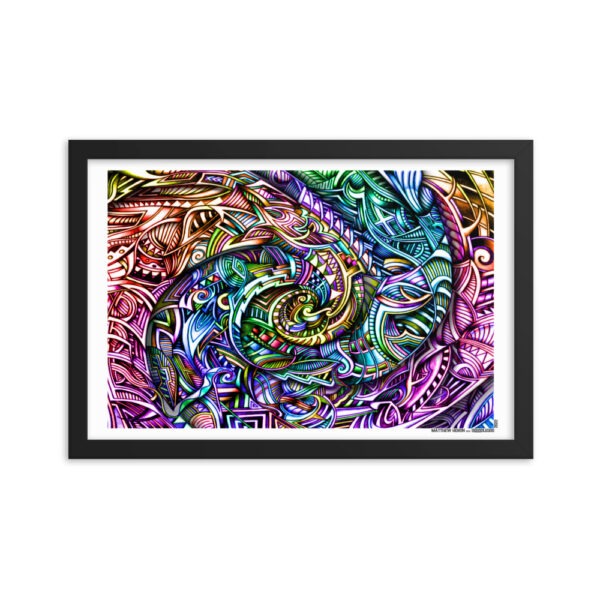 Zen Color Swirl Framed poster - Image 2