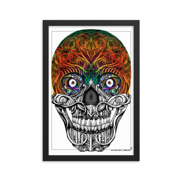 DOOODLEGOD Skull Framed poster - Image 2