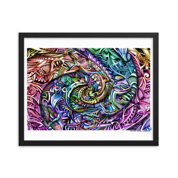 Zen Color Swirl Framed poster - Image 3