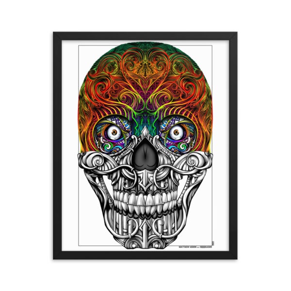 DOOODLEGOD Skull Framed poster - Image 3